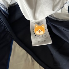 asics 長袖ジャケット ネイビー/ホワイト　Ｌサイズの画像