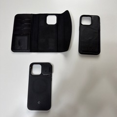 中古　iPhone15 promax 手帳型　iPhone ケース ブラックの画像