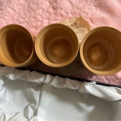 新品！天然竹　お猪口　ぐい呑みにの画像