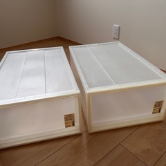 (取引中です)無印良品　ポリプロピレン　衣装ケース　2個セットの画像