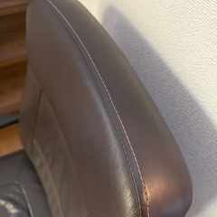 ダークブラウン　本革　オフィスチェアの画像