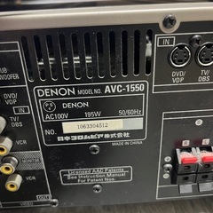DENON AVサラウンドアンプ AVC-1550 DVD-1500セットの画像