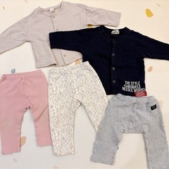 秋冬物の子供服　女の子　80サイズの画像