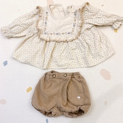 秋冬物の子供服　女の子　80サイズの画像