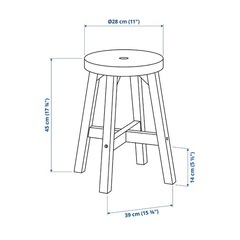 IKEA スツール　SKOGSTA スコグスタ　2脚の画像