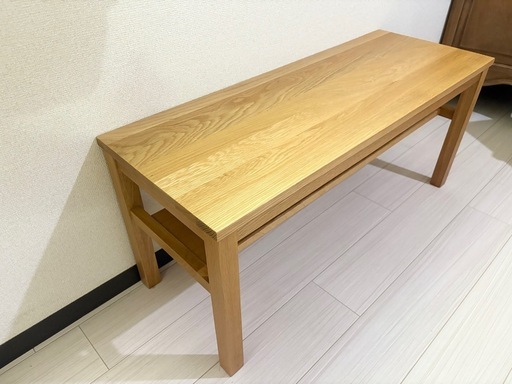 無印良品　無垢材ベンチオーク材