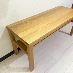 無印良品　無垢材ベンチオーク材の画像