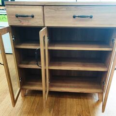 キッチンボード 食器棚  レンジ台 炊飯器台  幅90cmの画像