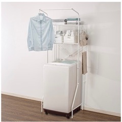 ニトリ 洗濯機ラック(DK003 ホワイト)の画像