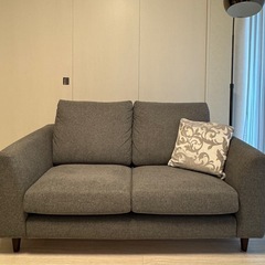 【美品・12月上旬お渡し】ニトリ 2人掛け ソファ ミドルグレーの画像