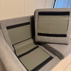 【美品・12月上旬お渡し】ニトリ 2人掛け ソファ ミドルグレーの画像