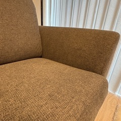 【美品・12月上旬お渡し】ニトリ 2人掛け ソファ ミドルグレーの画像