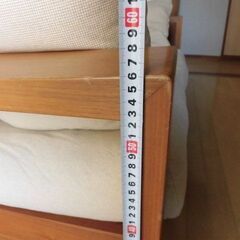 惜譲！　新品定価　30万円クラス　KAGURAの高級無垢材ソファ（中古です）の画像