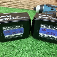 【SIW】makita マキタ TP141DRGX 18V充電式4モードインパクトドライバ バッテリー2個(充電回数2回)、充電器付き【中古動作品】の画像