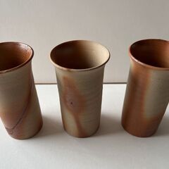 備前焼ビアカップ　冷やして美味しい陶器製の画像