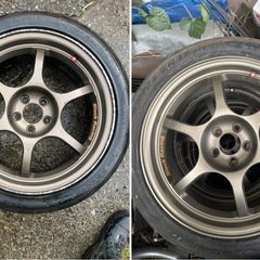 カルディナ（レガシー）BLACK RACING ホイールセット　　の画像