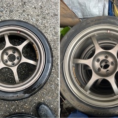 カルディナ（レガシー）BLACK RACING ホイールセット　　の画像