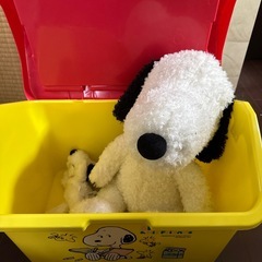 スヌーピー　ぬいぐるみ　収納ケースの画像
