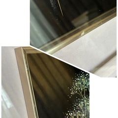 輪島塗　漆芸額　パネル　かすみ草の画像