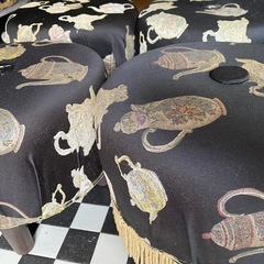 円形椅子四脚セットの画像