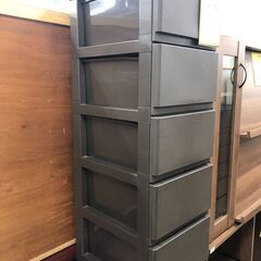 ジャングルジャングル石津店】5段プラケース　収納ケース　ブラウン　堺市 堺区 西区 石津の画像