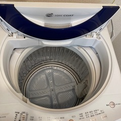 洗濯機/SHARP2010年製/カビのつかないステンレス穴なし洗濯槽の画像