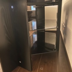 【美品】ニトリ テレビ台 テレビボード コーナー対応 強化ガラス の画像