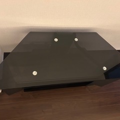 【美品】ニトリ テレビ台 テレビボード コーナー対応 強化ガラス の画像