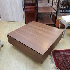 MK マエダ CUBO クボ リビングテーブル 両面引出し ブラウン 木目 センターテーブル 参考価格68800円■幅80㎝×奥行80㎝×高さ30㎝■近隣配送無料 買取帝国 朝霞店の画像