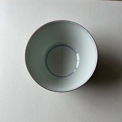 たち吉　エメラルドグリーンの湯のみ5客　交趾焼・漆箱付きの画像