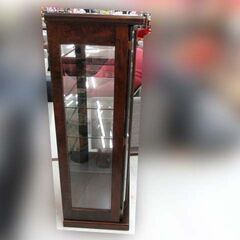 大雪木工 キュリオ コレクションボード 幅 約74cm ガラス製 飾り棚 キャビネット コレクションケーズ 木工家具 収納家具 苫小牧西店の画像
