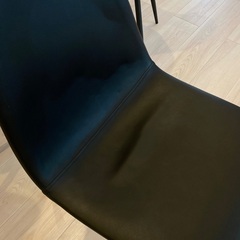 回転式ダイニングチェア　4脚セット　ブラック　黒の画像