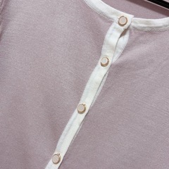 長袖カーディガン(スモーキーピンク)の画像