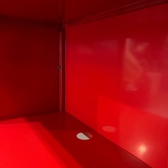 希少品‼️ IKEA PSキャビネット 人気商品  廃盤品 スチール レッド インテリアの画像