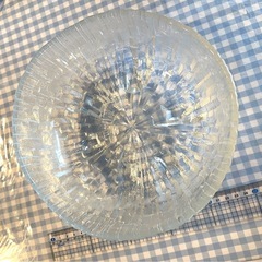 大きな ガラスのお皿の画像