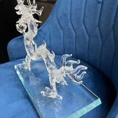 ガラスの龍のお着物の画像