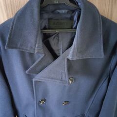 【価格相談可】ピーコート（メンズの L サイズ 、生地はメルトン、色はネイビー）の画像