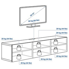 IKEA BESTÅ テレビ台 扉付き / ホワイトの画像
