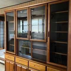 ※急ぎ！！ 木材 収納食器棚の画像