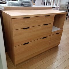 ★リユースのサカイつくば店★TK7208 ニトリ レンジ台 ナチュラル H85×D41×W120 クリーニング済みの画像