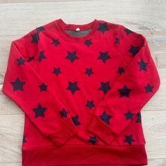裏起毛星柄トレーナー140cm2枚セットキッズの画像