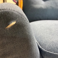 ソファー　2人かけ　ブルーの画像