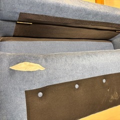 ソファー　2人かけ　ブルーの画像