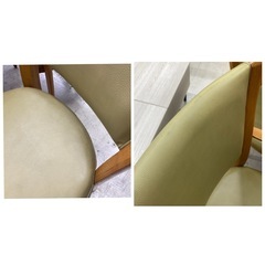 📣訳あり大特価🉐【karimoku】4人用　ダイニングセット　アームチェア　緑　グリーン　ナチュラル　木製　幅125×高71×奥75㎝　カリモク　筑波産商　ダイニングチェア　アームチェア　リサイクルショップ　朝霞市　ケイラック朝霞田島店　志木市　和光市　GM454の画像