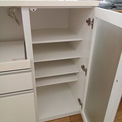 ★リユースのサカイつくば店★TK7209 ニトリ レンジ台 ホワイト H102×D51×W88 クリーニング済みの画像