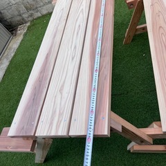 新品🌿折りたたみ式 木製テーブル＆ベンチ🌿の画像