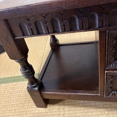 輸入家具　引き出し付きセンターテーブルの画像