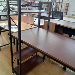 ★リユースのサカイつくば店★TK7210  PCデスク ダークブラウン H120×D65×W120 クリーニング済みの画像