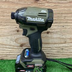 【SIW】makita マキタ TD002GRDXO オリーブ 40Vmax充電式インパクトドライバ バッテリー2個、充電器付き【未使用品】の画像