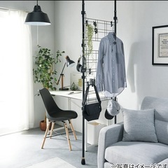 お渡し先決定◆11/16まで◆ ニトリ (黒)突っ張り2wayパーティションの画像